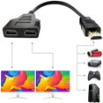 thumbnail image 2 of Cable De Puerto Hembra De 1 Entrada Macho A 2 Salidas 1080 Compatible Con Hdmi Splitter Cable Adaptador Videos Para Hdtv/Ps4/Ps3 seitruly EL010260-00, 2 of 6