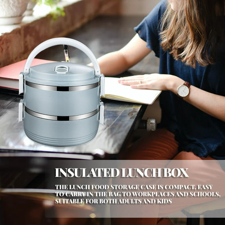 1pc Double Layer Sealed Stainless Steel Thermal Insulated Lunch Box