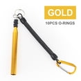 thumbnail image 1 of Lure Bait Neko Rig Wacky Rig Tool Worm O Ring Wacky Ring Kit Bass Senko Soft Bait Fishing Tackle Set Gold, 1 of 6