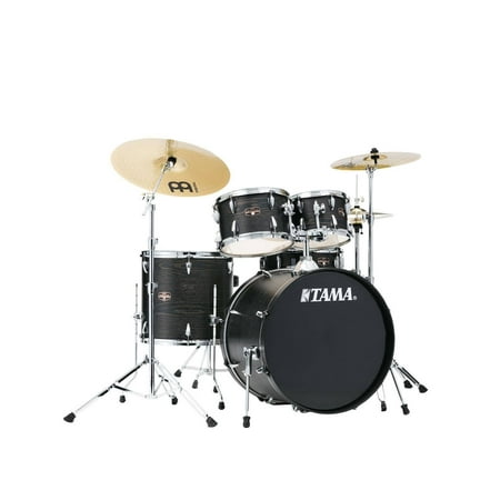 Tama Imperialstar 5-Piece Complete Drum Set w/ Meinl HCS Cymbals - 22" Bass (Black Oak Wrap)