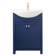 Design Element Marian 24" Single Sink Bathroom Vanity In Blue