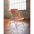 thumbnail image 2 of Pemberly Row Chaise Pliante Rembourrée en Vinyle 29,5 Pouces Couleur Miel (Ensemble de 4), 2 of 7