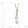 thumbnail image 2 of Sterling Silver Vermeil CZ Journey Necklace (Weight: 2.7 Grams, Length: 18 Inches), 2 of 2