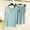 Light Blue, variant on Yotami Cozy Lounge Set for Women Summer Short Sleeve Breathable Round Neck Top and Shorts Pajama Set for Weekend Two-Piece Set Light Blue L