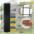thumbnail image 2 of Bibana Hardware Cloth, 1/2 Inch 48" x 100 ft Black Vinyl Metal Mesh Roll, 19 Gauges Chicken Wire Fence Roll, Welded Wire Fencing PVC Coated Wire Fence Rolls for Chicken Coop, Poultry, 2 of 6