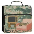 thumbnail image 5 of FORMRS Zipper Binder with Shoulder Strap 1.5-inch Ring 500 Sheet Capacity File Bag, Pink and Green Cat, 5 of 5