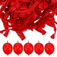thumbnail image 1 of 100 globos de látex rojos con cola de enlace para bodas, cumpleaños, fiestas, decoración impresionante, globo de látex rojo con diseño de cola, accesorios para fiestas, 1 of 7