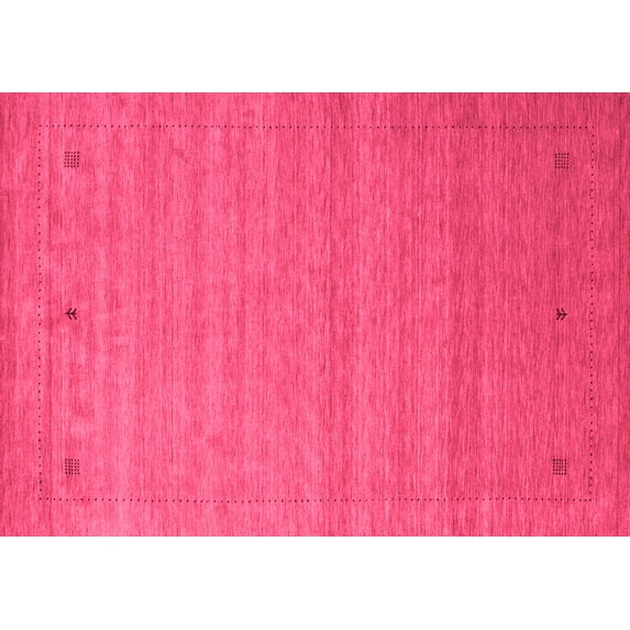 Ahgly Company Indoor Rectangle Abstract Pink Contemporary Area Rugs, 2' x 4'