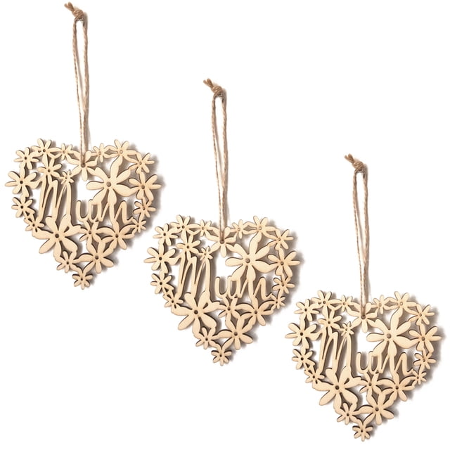 Advancent Paquete de 3 letras de para colgar en la pared, patrones florales, decoración en forma de corazón de amor con recortes de cuerdas, Decoración del hogar Advancent HA011687-00