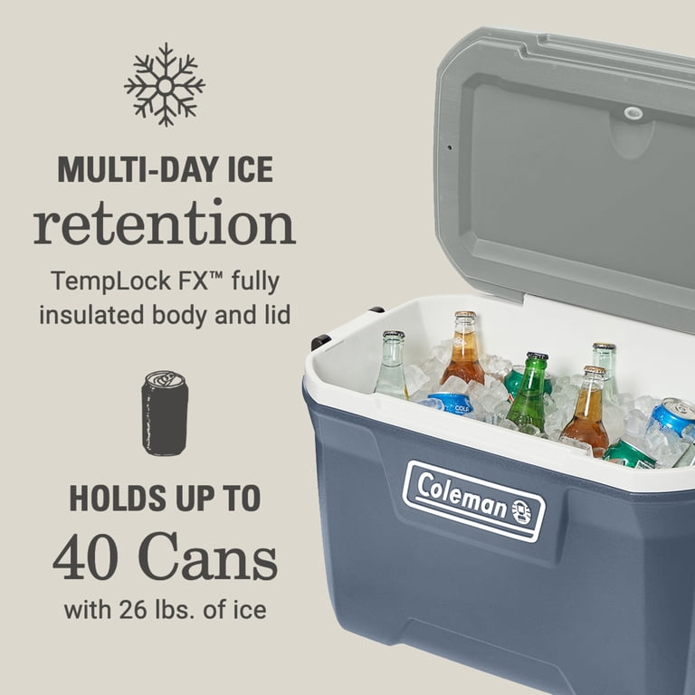 Coleman® 316 Series™ 52-Quart Ice Chest Cooler, Lakeside Blue, EZ Coleman® 316 Series™ 52-Quart Ice Chest Cooler, Lakeside Blue, EZ