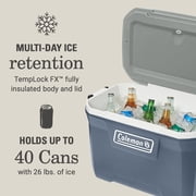 Coleman 52 qt Hard Sized Cooler / Ice Chest, 316 Series, Lakeside Blue