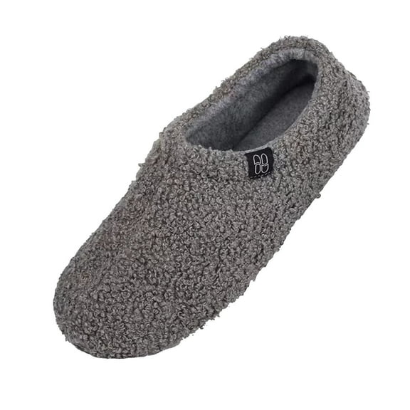 Alkepwun House Slippers for Women Unisex Teddy Fleece Shoe Fully Covered Heel Quiet Postpartum Shoes Non-Slip Warm Comfortable Home Footwear Oversized Slip-On Memory Foam Slippers