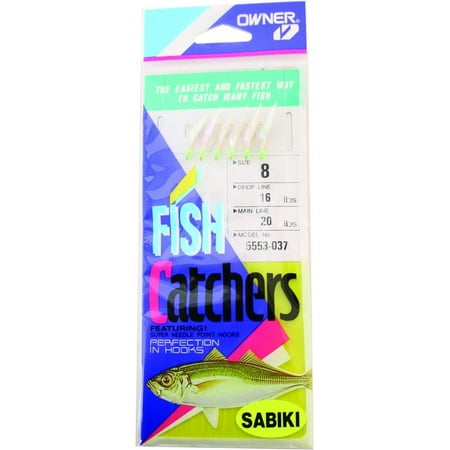 UPC: 0054831009442 | Owner 5553-037 Sabiki Gold Rainbow Skin 1 per Pack Size 8 Fishing Hook