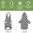 thumbnail image 6 of Fotbe Checkerboard With Snowflake 1 Print Small Dog Sweater Hoodies Pet Grey Hooded Soft Fleece Sweatshirts with Pocket Fall Winter Puppy Cat Sweaters Warm Clothes-X-Large, 6 of 7