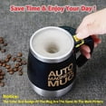 thumbnail image 3 of DaaSiGwaa Rechargeable Self Stirring Mug - Magnetic Electric Auto Mixing Stainless Steel Cup for Office/Kitchen/Travel/Home Coffee/Tea/Hot Chocolate/Milk-400 ml/13.5 oz(Blue), 3 of 9