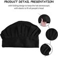 thumbnail image 2 of Gorro de chef negro ajustable de 4 piezas para mujeres y hombres, gorro de chef unisex, gorro de chef profesional Mylar, gorro de chef transpirable para hornear parrilla., 2 of 5