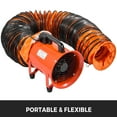 thumbnail image 3 of Manguera de conducto de PVC flexible HVAC de 7,6 m para ventilador de escape de 10 pulgadas, color naranja VEVOR en fábricas, sótanos, granjas, productos químicos, túneles, fabricación de automóviles, etc., 3 of 9