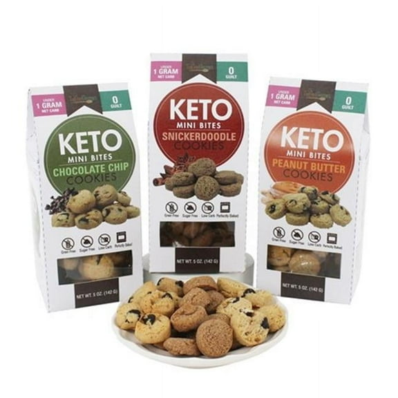 Too Good Gourmet Set of 3 Too Good Gourmet Bite-Sized Keto-Friendly Cookies 5 oz.