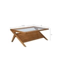 thumbnail image 5 of INK+IVY Rocket Rectangular Solid Wood and Glass Coffee Table in Brown, 5 of 5