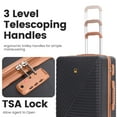 thumbnail image 4 of Hardside Luggage Sets Lightweight Suitcase with Spinner Wheel TSA Lock Travel Duffel Bag, Black, 4 of 8