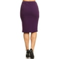 thumbnail image 3 of Women's Plus size Trendy Style Knee Length Solid Pencil Skirt, 3 of 4