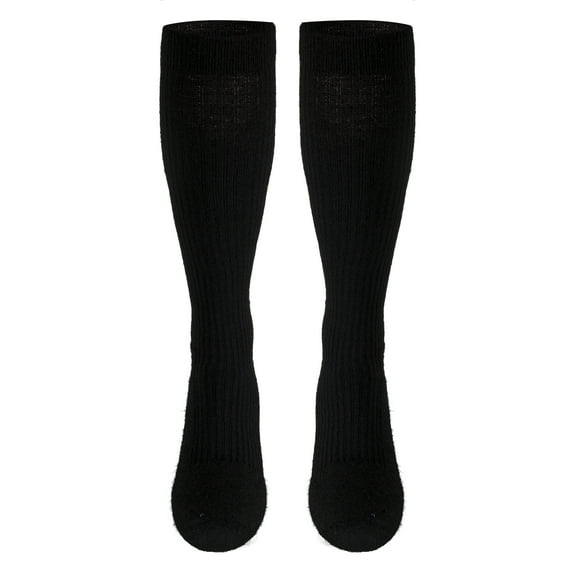 Cotton Comfort Calf-High Compression Socks ''1 Count, Black, Large, Long''