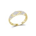 thumbnail image 3 of Solid 10k Yellow Gold His and Hers Round Diamond Cluster Matching Couple Three Rings Bridal Engagement Ring Wedding Bands Set 3/8 Ct. - (L = 5, M = 9.5), 3 of 5
