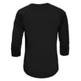 thumbnail image 3 of J. METHOD Men's 3/4 Sleeve Baseball Crewneck Tshirt Top Raglan Jersey T Shirt NEMT06 BLK/BLK L, 3 of 5