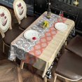 thumbnail image 5 of Colorful Pioneer Flower Pattern Rectangle Tablecloth 60"x102",Waterproof Polyester Rectangle Table Cloth, Wipeable Spillproof Polyester Tablecloth for Dining, Camping, Indoor and Outdoor, 5 of 6