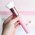 thumbnail image 3 of Pink Handle Foundation and Powder Brush for Makeup Application Tools, 3 of 5