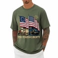 thumbnail image 5 of 250Th Anniversary Usa Shirt Men's T Shirts Graphic T Shirts Men's Casual Short Sleeve T Shirt Comfortable Breathable Tee for Daily Wear Couples Matching Outfit, 5 of 5