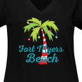 thumbnail image 4 of Inktastic Fort Myers Beach Florida Christmas Vacation Women's Plus Size V-Neck T-Shirt, 4 of 5