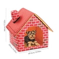 thumbnail image 4 of Casa Portátil Para Cachorros De Gatos, Casa De Ladrillo Rojo Para Mascotas, Casa Cálida Y Acogedora Para Gatos, Casa Para Perros ANGGREK Otros, 4 of 7