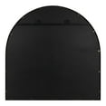 thumbnail image 5 of Kate and Laurel Solei Modern Metal Windowpane Arch Mirror, Black, 30 x 30, Minimal Iron Traditional Window Wall Mirror with Simple Overlay and Sleek Frame, 5 of 8