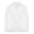 thumbnail image 5 of Penkiiy Long Sleeve Shirts for Women Casual Summer, Turndown Collar Button Down Shirts Sweatshirt Puff Sleeve Loose Fit Tunic Tops L White, 5 of 7