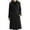 Black, variant on LEBONYARD Women's Trendy Notch Lapel Solid Colored Pocket Long Sleeve Long Length Loose Fitting Casual Ladies Thicken Winter Outerwear Warm Coat