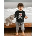 thumbnail image 4 of Unisex Love Pirate Skull Heart Sweatshirt for Boys & Toddlers - Unique Birthday or Valentine's Day Gift - Fun Kids Long Sleeve Graphic Tee - Cool Casual Wear - Premium Cotton, 4 of 6