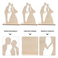 thumbnail image 2 of KONTONTY Creative Khaki Bride Groom Models for Decor Made from Plastic Lovely Kissing Design, 2 of 8