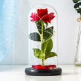 thumbnail image 4 of Caja de Regalo con Rosas Levamdar La Bella y la Bestia Rosa de Seda Roja LED, 4 of 5
