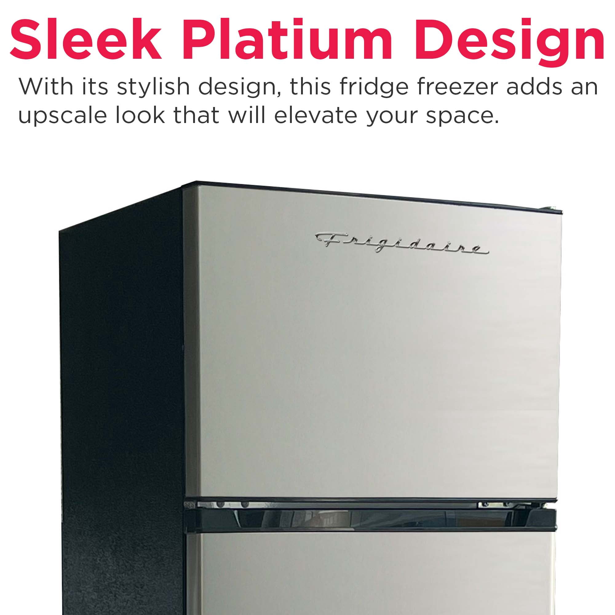 Frigidaire 21 in. 7.5 Cu. ft. Retro Top-Freezer Refrigerator,  Platinum EFR749