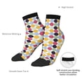 thumbnail image 6 of Rateoe Polka Dot Pattern Quarter Crew Socks,Toe Seamed Ankle Socks,Cotton Cushioned Breathable Athletic Crew Sports Socks, 6 of 7
