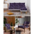 thumbnail image 6 of Boho Purple Floral Couch Cushion Covers Stretch, Washable Sofa Seat Covers Individual Seat Cushion Sofa Slipcovers Farmhouse Botanical Vintage Paisley Flower Couch Cover Furniture Protector S-1PCS, 6 of 7