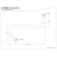 thumbnail image 2 of Brazo de ducha Kingston Brass K159A5 Trimscape en forma de S, 27 cm L, 2 of 2