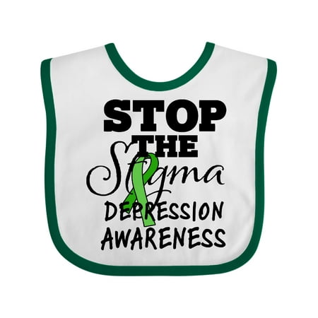 

Inktastic Stop The Stigma Depression Awareness Gift Baby Boy or Baby Girl Bib