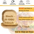 thumbnail image 3 of Air Fryer Disposable Paper Liners 9 inch Square, for 6QT-10QT Air Fryer Microwave Oven Frying Pan,100PCS Non-Stick Large Disposable Parchment Paper Liners, 3 of 7
