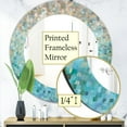 thumbnail image 4 of Design Art Designart Inc. MIR30488-FC24 Miroir Traditionnel 'bloqué Abstrait' - Miroir Mural Ovale Ou Rond - 24x24, 4 of 5