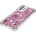 thumbnail image 4 of Case for Galaxy A36 5G,Flowing Bling Liquid Hearts Sparkle Moving Glitter Quicksand Waterfall Anti-Fall Protective Girls Women Phone Case for Samsung Galaxy A36 5G (Pink), 4 of 14