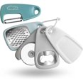 thumbnail image 1 of Kitchen Gad Set 5 Pieces, Space Saving Cooking Tools Cheese Grater, Bottle Opener, Fruit/vegetable Peeler, Pizza Cutter, Garlic/ginger Grinder, Stainl, 1 of 5