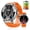 Orange, variant on 1.85" Round Smart Watch for Men, 710mAh Massive Battery, Bluetooth Calling, Activity Tracker with Sports Modes & Trajectory Map, Zinc Alloy Case, IP67 Waterproof (Orange)