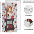 thumbnail image 2 of Dreamtimes Dog Welsh Corgi Arrow Hand Towels 2 PCS, Valentine Guilty of Love Kitchen Towel Ultra Soft and Highly Absorbent,Decorative Fingertip Face Towel for Bathroom Hotel, 28.3"x 14.4", 2 of 6
